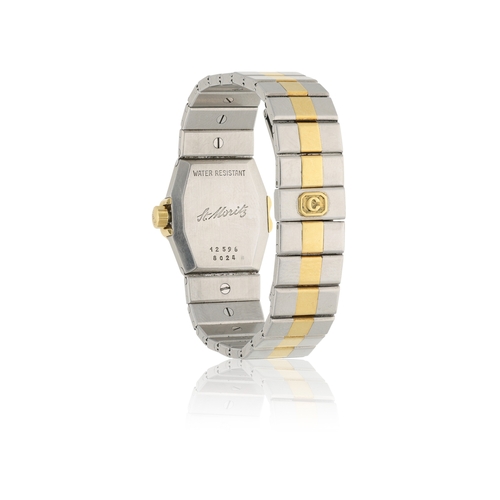 119 - CHOPARD   REF. 8024, St-MORITZ  A two-tone stainless steel 18K Yellow gold and diamond bezel quartz ... 