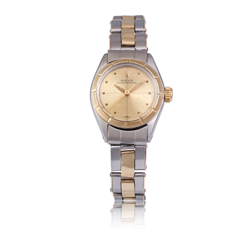 133 - ROLEX   REF. 6621, OYSTER PERPETUAL  A stainless steel and 18K yellow gold, self winding centre-seco... 