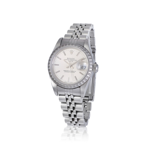 3 - ROLEX   REF. 79240, OYSTER PERPETUAL DATE  A stainless steel, self winding lady’s wristwatch with da... 