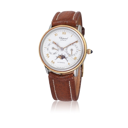 34 - CHOPARD   CHOPARD, REF. 8131, LUNA D'ORO  An 18K yellow gold and stainless steel self-winding centre... 