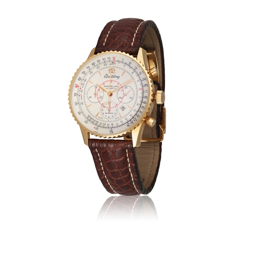 35 - BREITLING  BREITLING, REF. 41370, MONTBRILLANT, LIMITED EDITION  A limited 18K yellow gold, round-sh... 