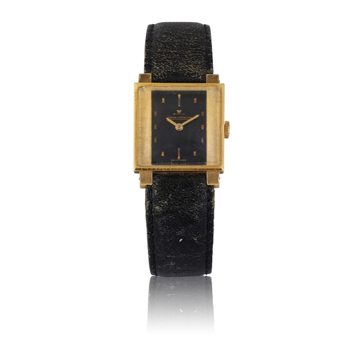 39 - JAEGER LECOULTRE   An 18k yellow gold square tank style manual wind wristwatch  Year : C. 1940 Dial ... 