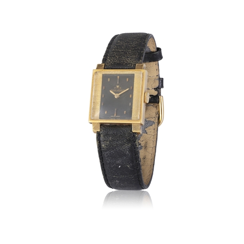 39 - JAEGER LECOULTRE   An 18k yellow gold square tank style manual wind wristwatch  Year : C. 1940 Dial ... 