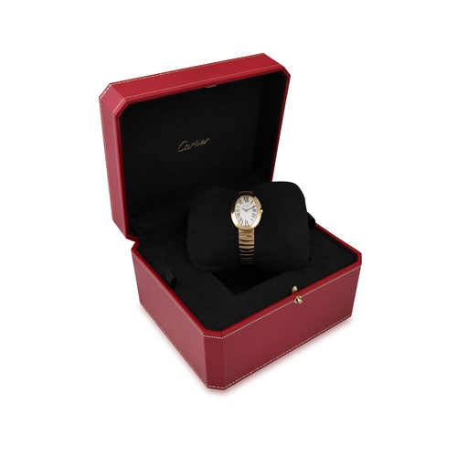 55 - CARTIER   REF. 3208, BAIGNOIRE, 18K YELLOW GOLD  An 18K yellow gold, quartz lady’s bracelet watch  Y... 