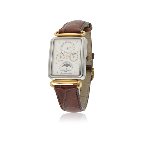 56 - ULYSSE NARDIN   REF. 161-42, MICHELANGELO  A stainless steel and 18K yellow gold, self winding tripl... 