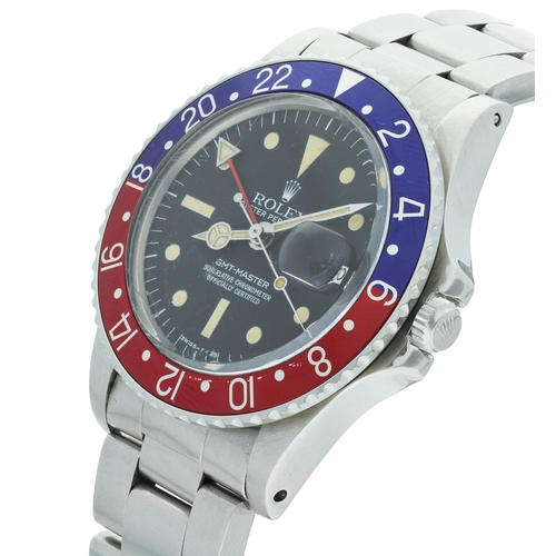 88 - ROLEX  REF. 1675, GMT-MASTER, MARK 3 RADIAL DIAL  A rare automatic wristwatch with Gmt-function and ... 