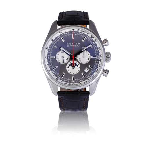 93 - ZENITH   REF. 03.2092.410, LIMITED, EL PRIMERO  A rare, large, stainless steel self-winding stainles... 