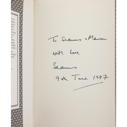 1 - HEANEY, SEAMUS   The Haw Lantern, London, Faber and Faber Limited, 1987. First Edition. Inscribed in... 