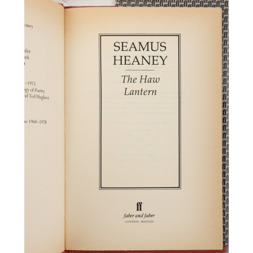 1 - HEANEY, SEAMUS   The Haw Lantern, London, Faber and Faber Limited, 1987. First Edition. Inscribed in... 