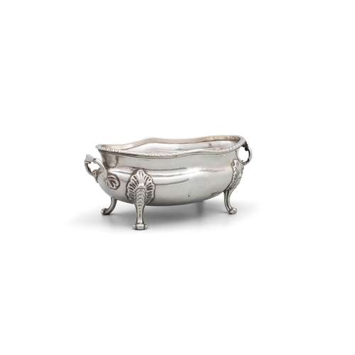 100 - A GEORGE III SILVER LOZENGE SHAPED SAUCE TUREEN   London, c.1770 mark of August Le Sage, with shaped... 