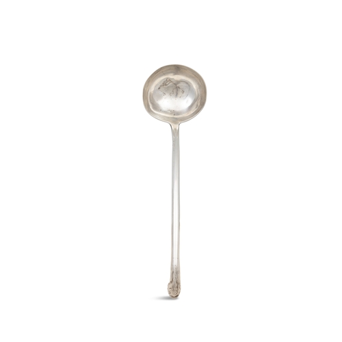 113 - A GEORGE III SILVER SOUP LADLE  London c.1807, mark of William Eley I, William Fearn & William Chawn... 