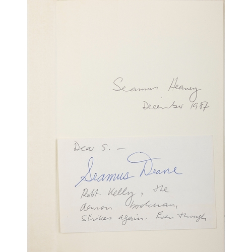 15 - HEANEY, SEAMUS  The Haw Lantern, New York, Farrar, Straus, Giroux, 1987. First American Edition. Sig... 