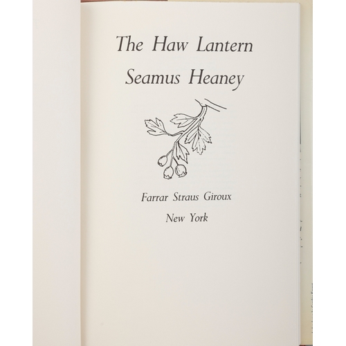 15 - HEANEY, SEAMUS  The Haw Lantern, New York, Farrar, Straus, Giroux, 1987. First American Edition. Sig... 