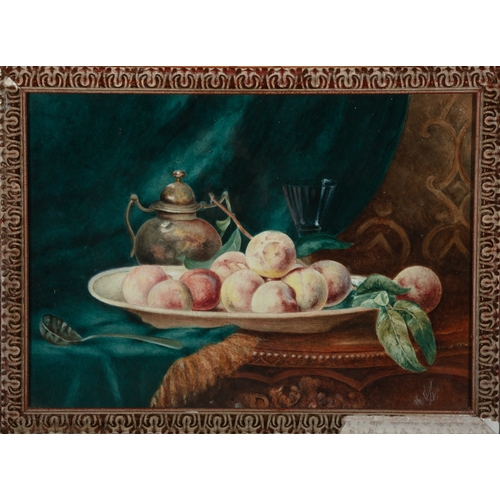 182 - A PAIR OF STILL LIFES  Watercolours, 43.5cm(h) x 62cm(w) Monogrammed J.W.G