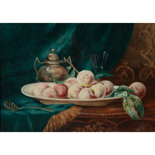 182 - A PAIR OF STILL LIFES  Watercolours, 43.5cm(h) x 62cm(w) Monogrammed J.W.G