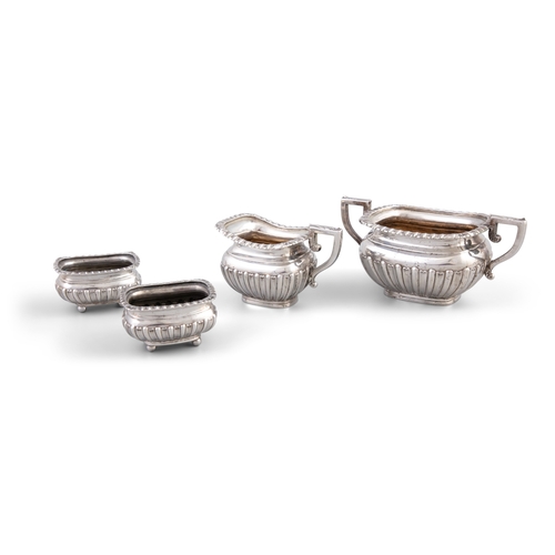 242 - A SILVER SUGAR BOWL AND CREAMER,  Birmingham c.1903, maker's mark probably that of Thomas Walker, wi... 