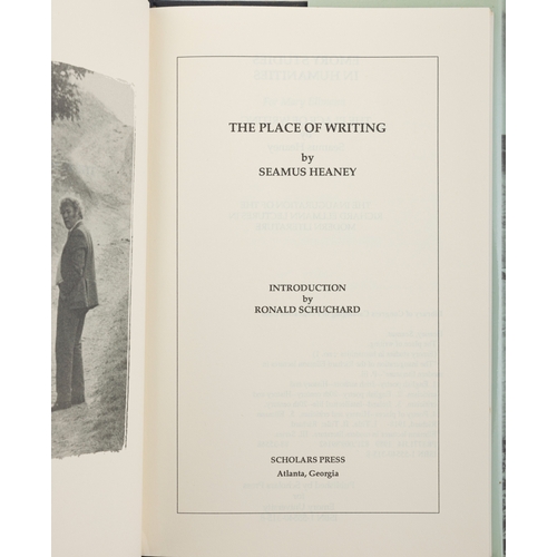 26 - HEANEY, SEAMUS  The Place of Writing, Atlanta, Scholar's Press, 1989. Limited edition 3,000 copies, ... 