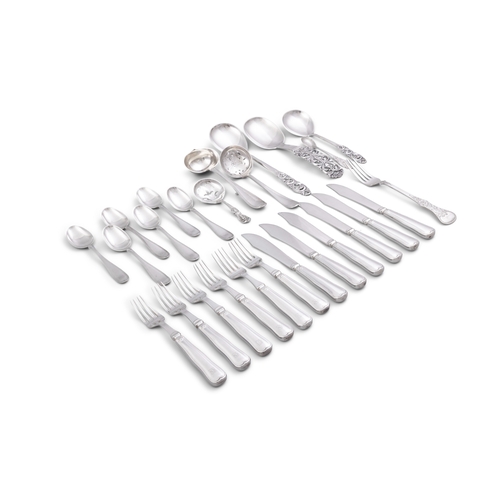 261 - A MISCELLANEOUS COLLECTION OF NORWEGIAN SILVER FLATWARE   comprising  - 6 fish knives and 6 forks, e... 