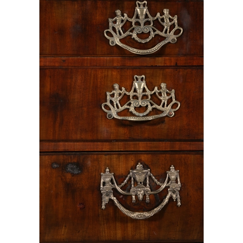 274 - A DUTCH MAHOGANY AND GILT METAL MOUNTED BOMBE CHEST,  the shaped rectangular top with projected corn... 