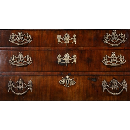 274 - A DUTCH MAHOGANY AND GILT METAL MOUNTED BOMBE CHEST,  the shaped rectangular top with projected corn... 