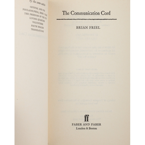 28 - FRIEL, BRIAN  The Communication Cord, London Faber and Faber, 1983. First Edition. Signed and inscri... 