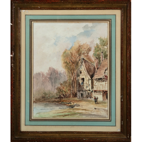 281 - J.A. AITKEN RSW Summer on the Dutch Canal Watercolour, 11.5 x 19cm Signed And three further Victoria... 