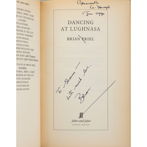 29 - FRIEL, BRIAN  Dancing at Lughnasa,  London, Faber and Faber, 1990. First Edition. Signed and inscrib... 