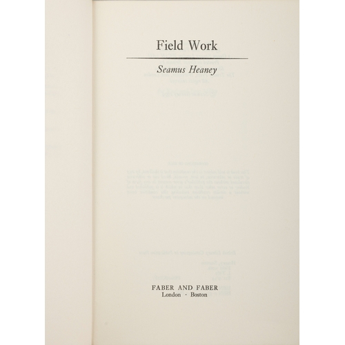 3 - HEANEY, SEAMUS  Field Work, London, Faber and Faber Limited, 1979. First edition. Paperback. Pp, 79 ... 