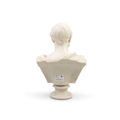 335 - AFTER MARSHALL WOOD (SCULP.)  A 19th century Copeland parian bust of Prince Albert, published by Cry... 