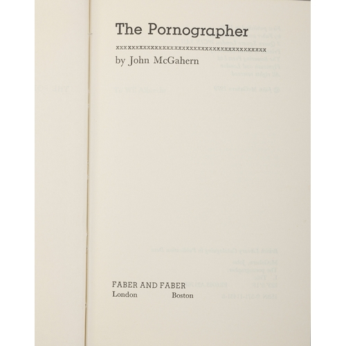 35 - MCGAHERN, JOHN  The Pornographer, London, Faber and Faber, 1979. First Edition. Brown cloth boards w... 