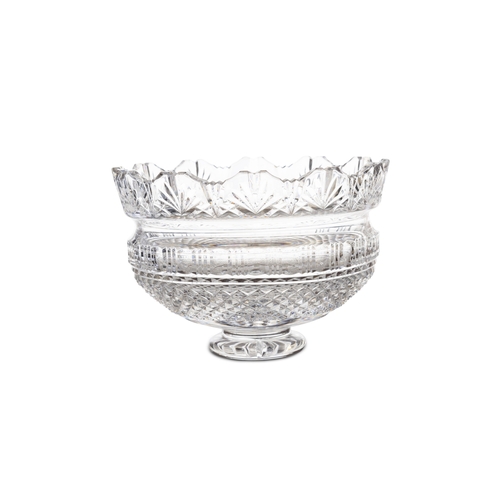 381 - A LARGE WATERFORD CRYSTAL CUT GLASS BOWL  18cm high; together with five Waterford Crystal cut glass ... 