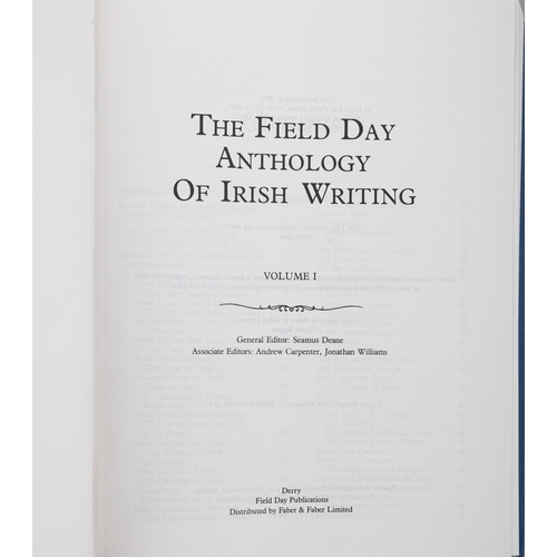 40 - DEANE, SEAMUS  The Field Day Anthology of Irish Writing, Derry, Field Day Publications/Faber and Fab... 