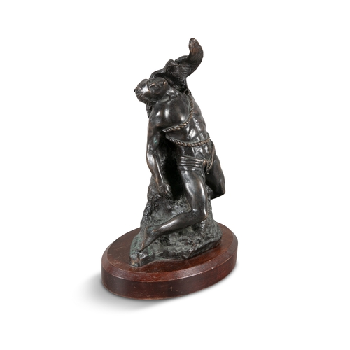 407 - CORNELIUS BREEN, 20TH CENTURY, AFTER OLIVER SHEPPARD The Death of Cú Chulainn Bronze, 27cm high Sign... 