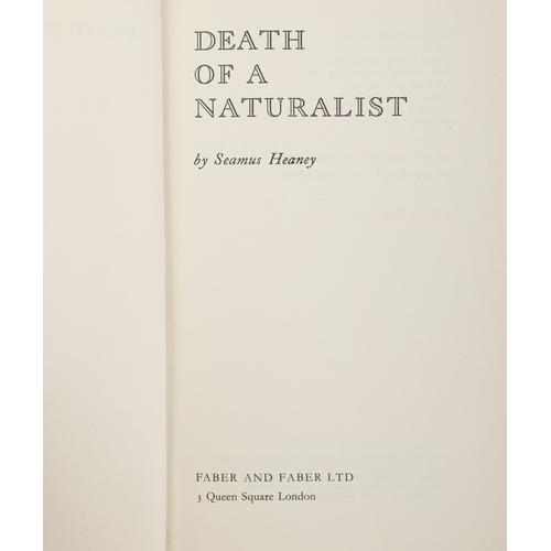 5 - HEANEY, SEAMUS   Death of a Naturalist, London, Faber and Faber, 1976. Paperback. Inscribed to insid... 