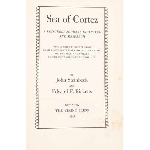 59 - STEINBECK, JOHN & RICKETTS, EDWARD. F   Sea of Cortez. A Leisurely Journal of Travel and Research. N... 