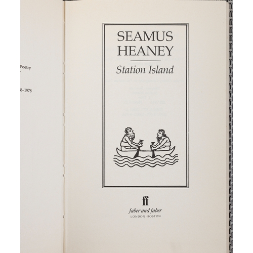 7 - HEANEY, SEAMUS  Station Island, London, Faber and Faber, 1984. First Edition. Grey cloth boards with... 