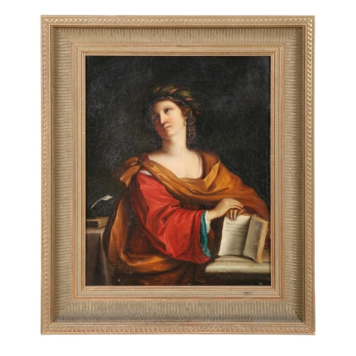 76 - AFTER GUIDO RENI  Portraits of a Sibyl and Beatrice Cenci A pair, oils on canvas, each 33.5 x 26.5cm