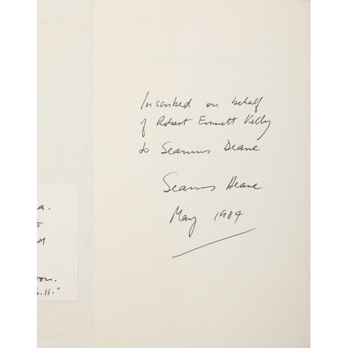 8 - HEANEY, SEAMUS  Sweeney Astray: A Version from the Irish, New York, Farrar, Straus Giroux, 1984. Fir... 