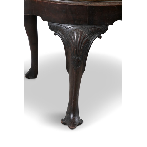 24 - AN OVAL MAHOGANY AND BRASS BOUND WINE COOLER, C.1800   with detachable zinc liner, on a fitted stand... 