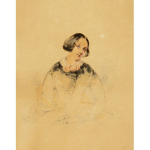 31 - EDWARD HAYES RHA (1797-1864)  Portrait of a Young Lady Signed  Watercolour over pencil on paper, 30 ... 