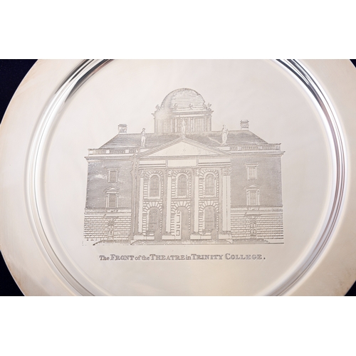 59 - A CASED COMMEMORATIVE SILVER PLATE,  Dublin 1972, makers mark of the Royal Irish Silver Co., limited... 