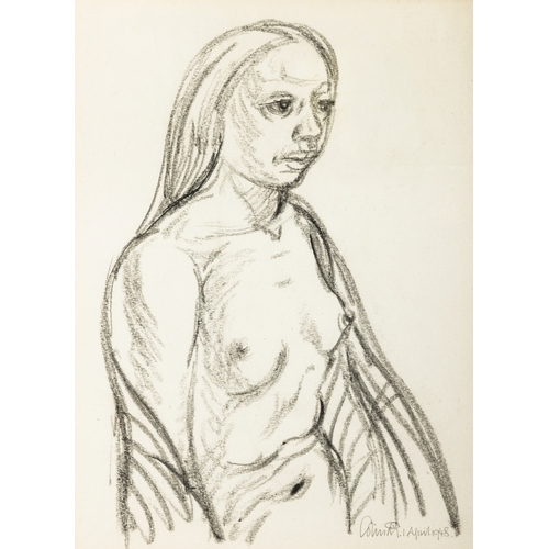 22 - Colin Middleton MBE RHA RUA (1910-1983)  Young Woman  Charcoal, 29.5 x 21.5cm (11½ x 8½'')  Signed a... 