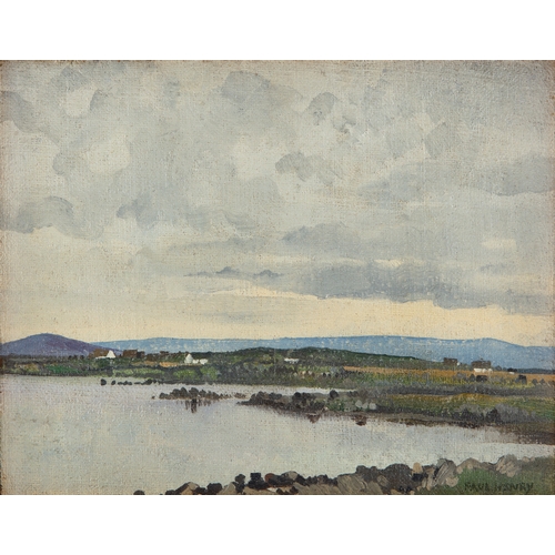 48 - Paul Henry RHA (1877-1958) Connemara Landscape with Cottages Oil on canvas, 30 x 38cm (11¾ x 15'') S... 