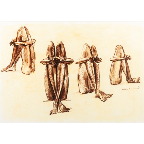 60 - Frederick E. McWilliam HRUA RA (1909-1992)  Study for Legs  Pen, ink and wash, 28 x 40cm (11 x 15.75... 