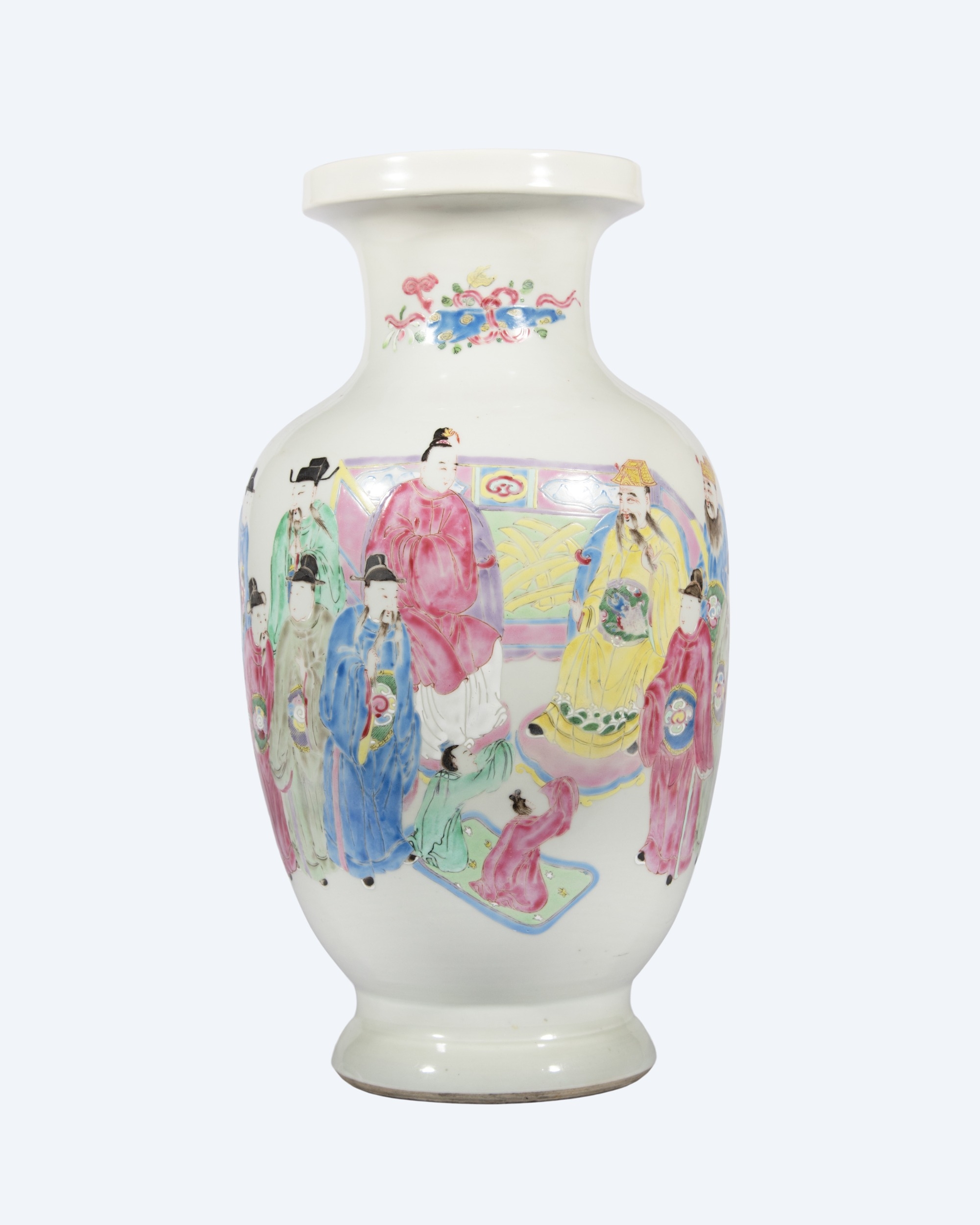A FAMILLE ROSE 'GUO ZIYI BIRTHDAY CELEBRATION' VASE 清雍正粉彩
