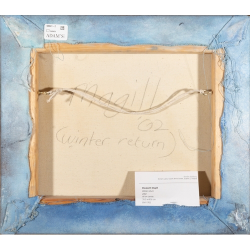 1 - ELIZABETH MAGILL (B.1959)  Winter Return Oil on canvas, 36 x 40.5cm Signed, inscribed and dated (20)... 