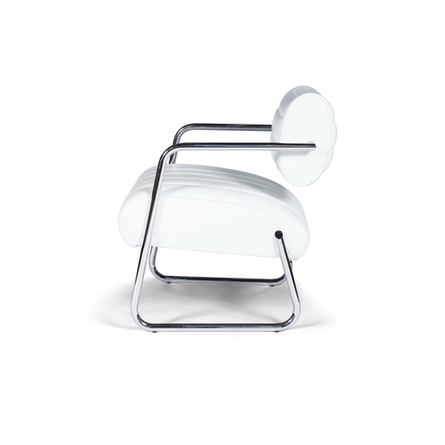 10 - EILEEN GRAY (1878-1976)  ‘Bonaparte’ chair by Eileen Gray, by Classicon. Leather & chrom... 