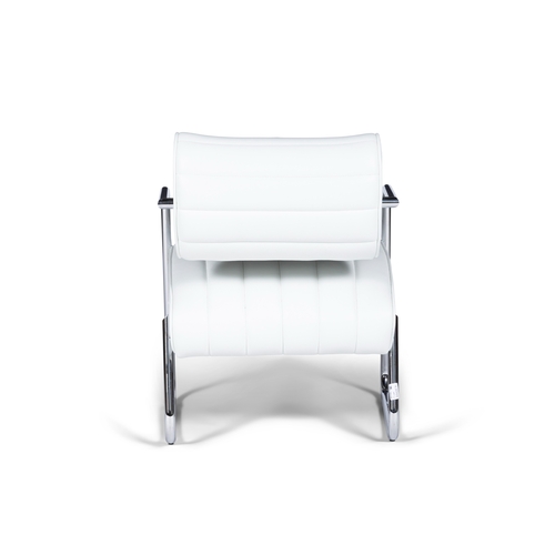10 - EILEEN GRAY (1878-1976)  ‘Bonaparte’ chair by Eileen Gray, by Classicon. Leather & chrom... 