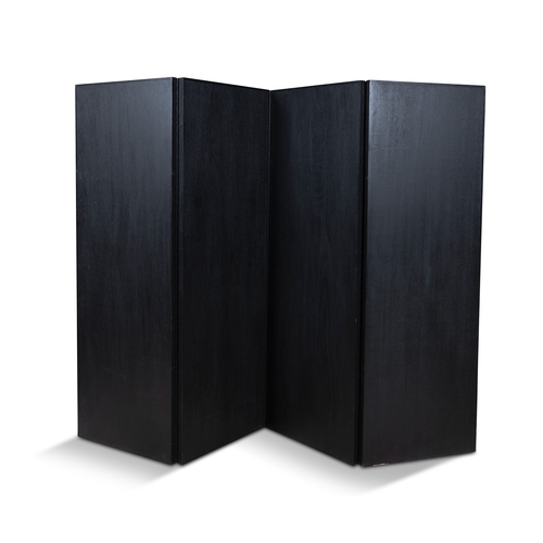 100 - PATRICIA JORGENSEN (B.1936)  'Stepping stones' folding screen  Applique and embroidery using silks, ... 