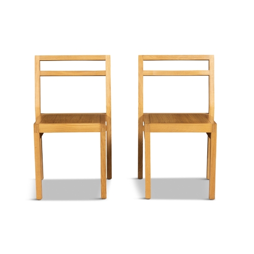 105 - TADHG & SIMON O'DRISCOLL
A pair of stacking 'DC' chairs by Tadhg & Simon O'Driscoll. With maker's la... 